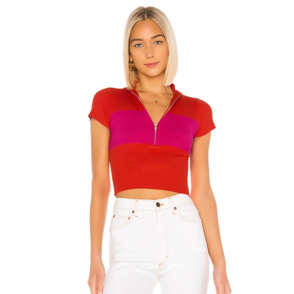superdown Tops - Hallie Mock Neck Top
